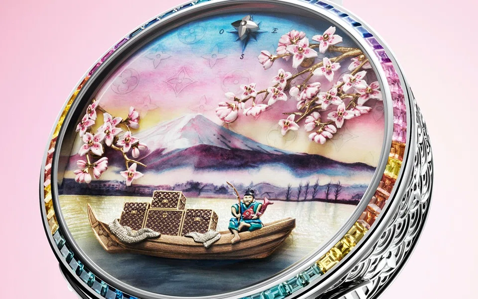 The Escale au Mont Fuji pocket watch is a feat of skilled artistry and mechanical ingenuity.