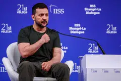 Ukrainian President Volodymyr Zelensky says: "We are convinced that our world wants to be united and be capable of acting in complete harmony."