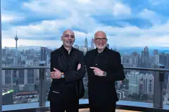 Bell &amp; Ross founders Bruno Belamich (left) and Carlos Rosillo in Kuala Lumpur for the lavish launch of the BR-X5.