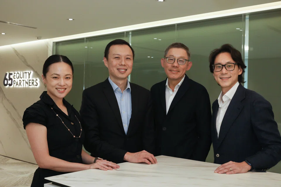 65 Equity Partners. From left: Adrienne Teh, managing director; Francis Woo, chief corporate officer and managing director; chief executive Tan Chong Lee; and investment principal Timothy Wee. 