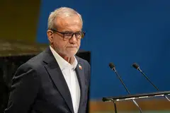 Masoud Pezeshkian sits on the three-man interim leadership council after the US and Israeli strikes killed Supreme Leader Ayatollah Ali Khamenei a week ago. 