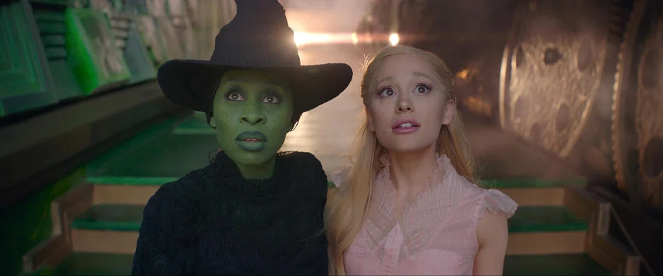 "Wicked: Part I" stars Cynthia Erivo as green-skinned heroine Elphaba and pop music star Ariana Grande as fellow witch Glinda.