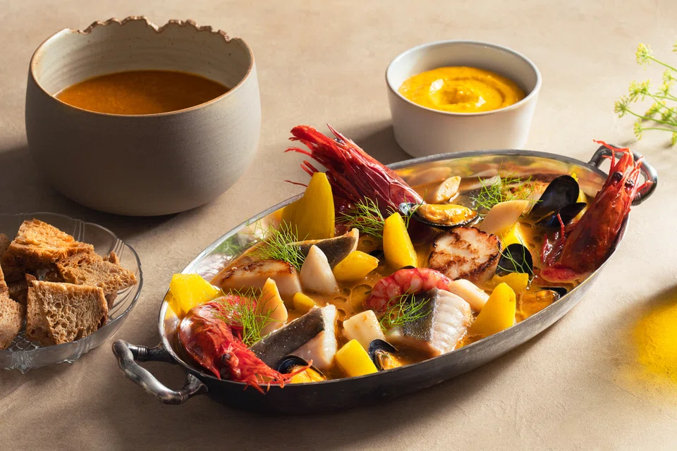 Julien Royer's signature bouillabaise will be served at Ember Beach Club on Sept 24.