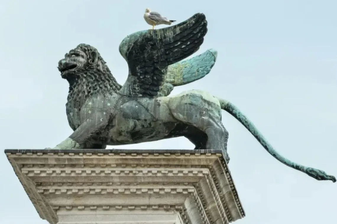 The statue may not be a lion at all, but instead a tomb guardian called zhenmushou from China's Tang Dynasty.