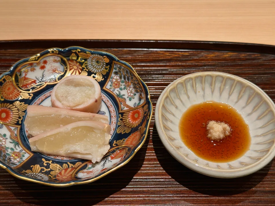 Sticky-tender squid stuffed with roe.
