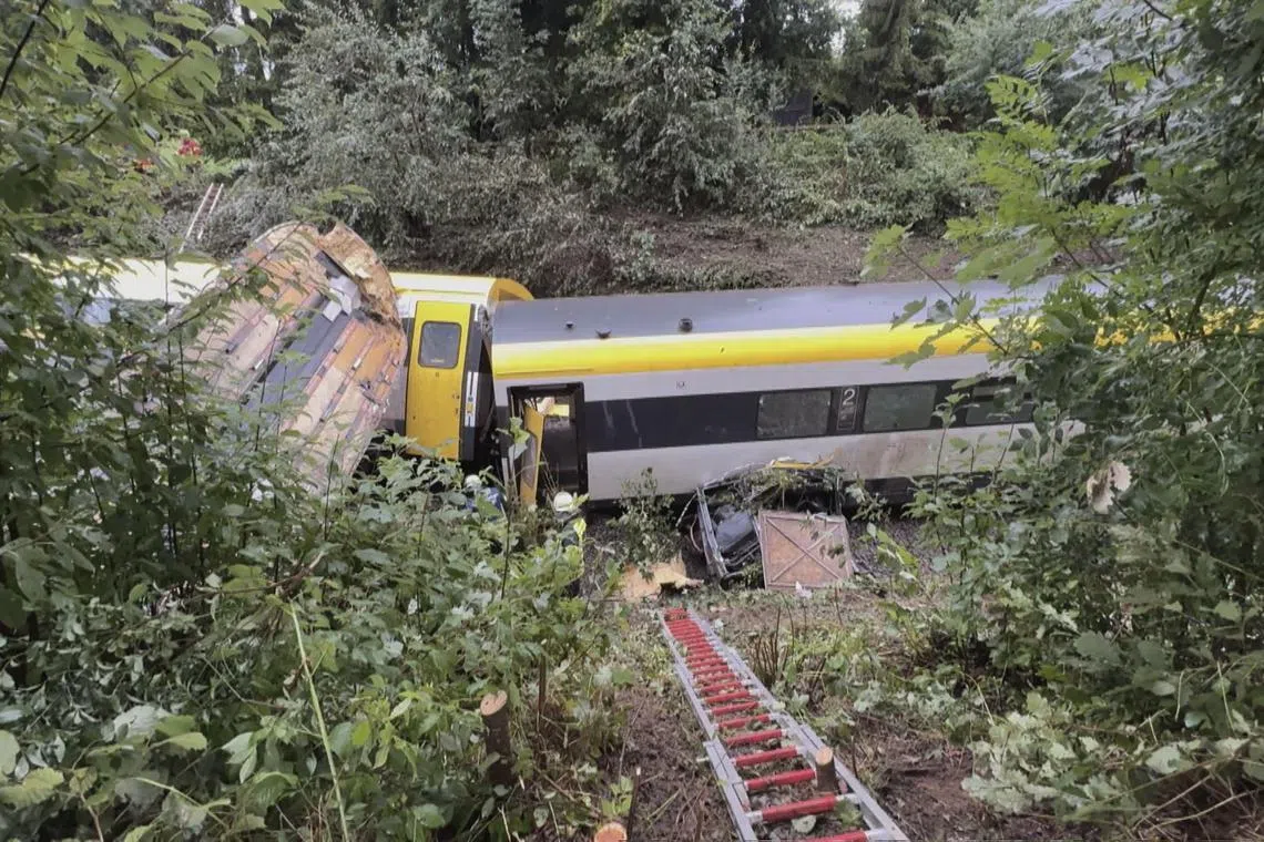 About 100 passengers were aboard the train, when the accident occurred at around 6.10 pm (1610 GMT) near the town of Riedlingen in Baden-Wuerttemberg state.