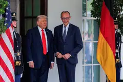 US President Donald Trump met German Chancellor Friedrich Merz at the White House in June. Germany's  500 billion euros (S$749.9 billion) in an infrastructure fund is to go into areas such as transportation and energy grids over 12 years.