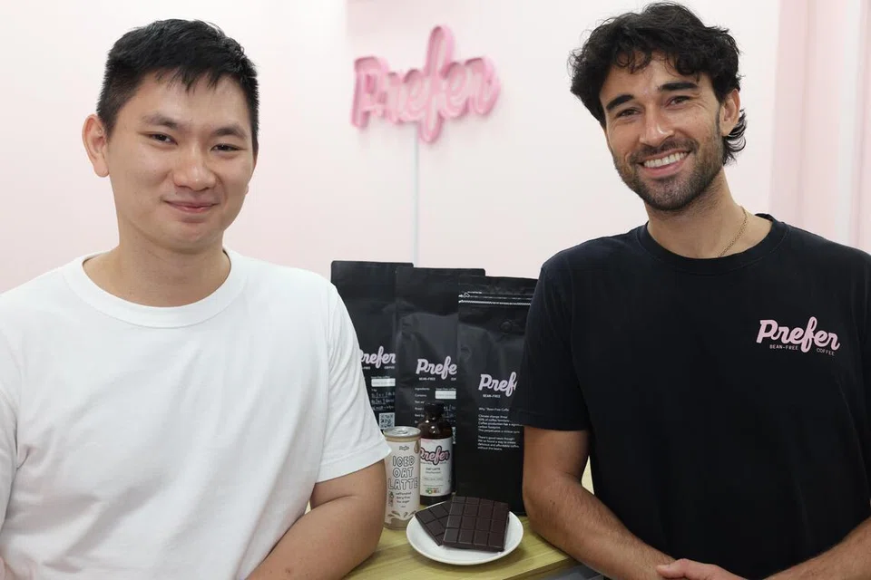 Prefer founders Tan Ding Jie (left) and Jake Berber say they want to ensure coffee remains accessible even amid price fluctuations.