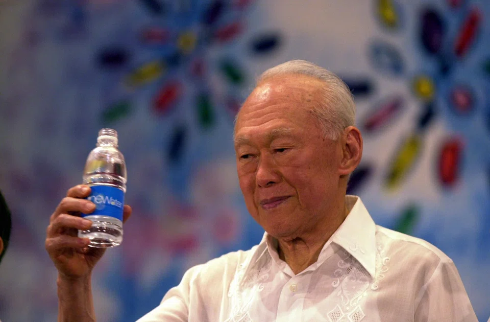 The late Lee Kuan Yew was photographed drinking Newater, as the government pulled out all stops to ensure demand for the locally produced purified water.