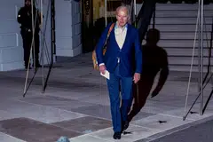US President Joe Biden leaving the White House in Washington, DC, on Dec 27, 2022, for the New Year holidays. Biden can now boast of a stronger legislative record in less than two years than either President Barack Obama or President Bill Clinton achieved in eight.