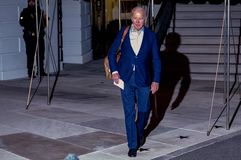 US President Joe Biden leaving the White House in Washington, DC, on Dec 27, 2022, for the New Year holidays. Biden can now boast of a stronger legislative record in less than two years than either President Barack Obama or President Bill Clinton achieved in eight.