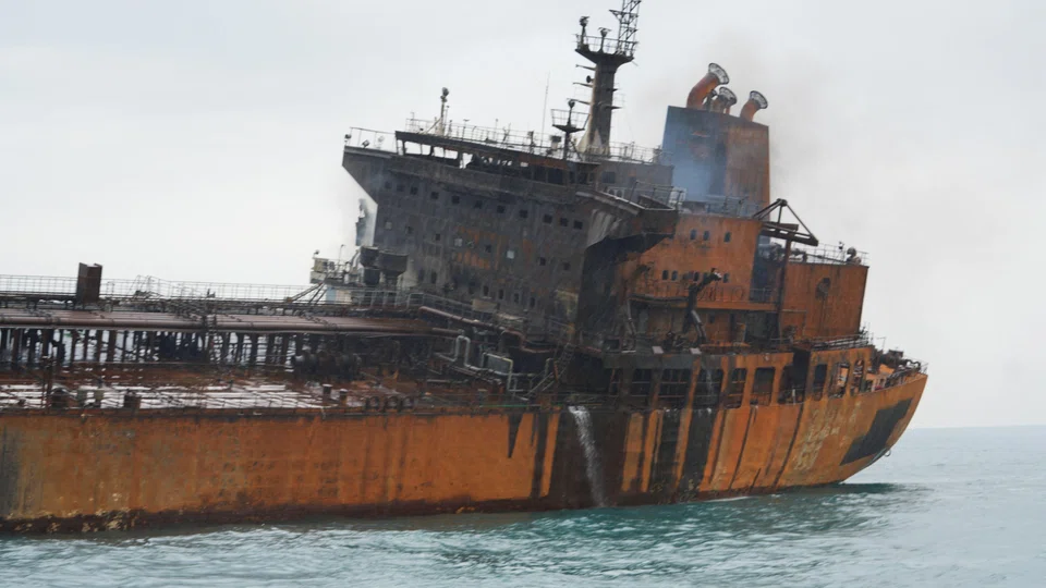 Two foreign tankers carrying Iraqi fuel oil were damaged after unidentified attacks by suspected Iranian boats.