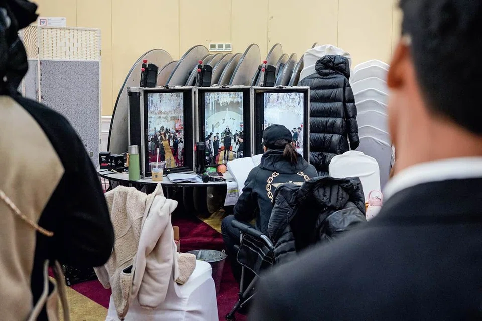 A director overseeing a micro-drama shoot in Dongyang, Zhejiang province. China’s micro-drama market grew 267.7% year-on-year to 37.4 billion yuan (S$6.9 billion) in 2023.