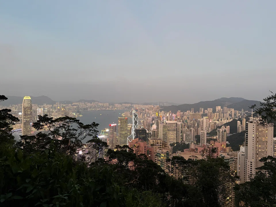 Views from the Victoria Peak tourist hotspot on Hong Kong Island in October 2025.  Inflation risks tied to the global energy shock will dominate Asia’s economic calendar in the coming week. 