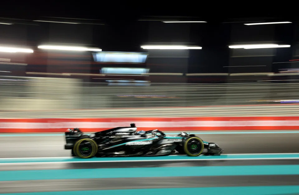 Mercedes' George Russell during practice at Yas Marina Circuit in Abu Dhabi last December. In 2014, when F1 first introduced hybrid engines, Mercedes emerged with by far the best, setting it on course for eight consecutive world championship wins through 2021.