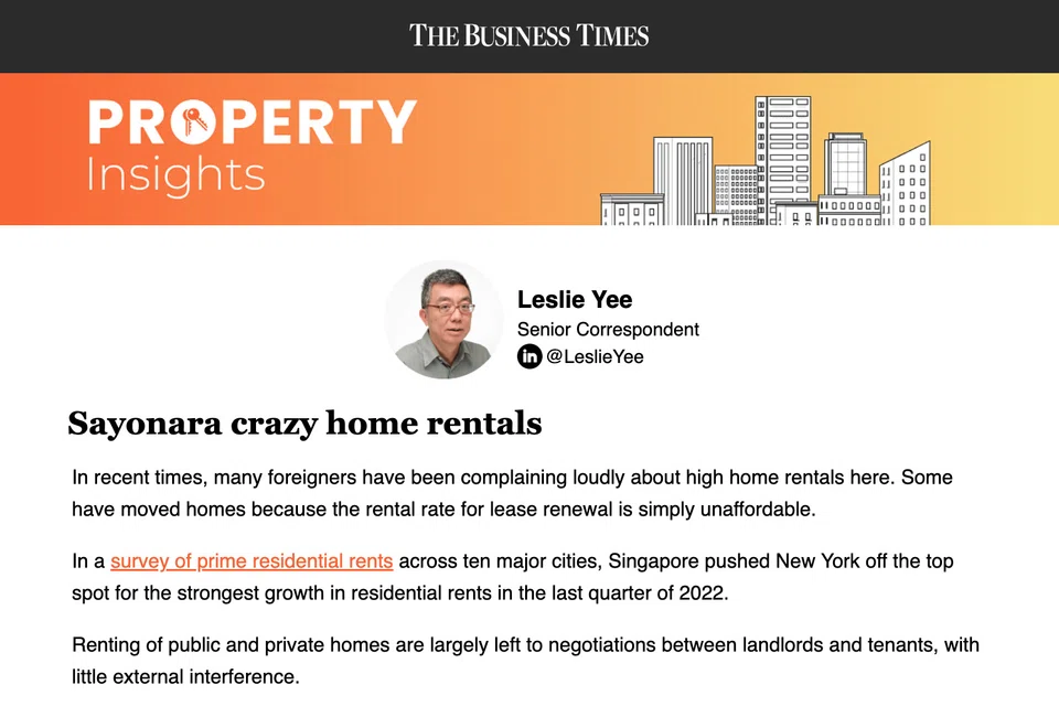 The Business Times' Property Insights newsletter (March 21, 2023)