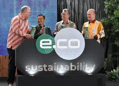 Malaysia's Communication and Multimedia Commission interim chairman Mohamad Salim Fateh (from left), edotco Group CEO Adlan Tajudin, Finance Minister Tengku Zafrul Aziz and Axiata Group chairman Shahril Ridza Ridzuan at the launch of edotco Group’s sustainability blueprint and report on July 7, 2021.