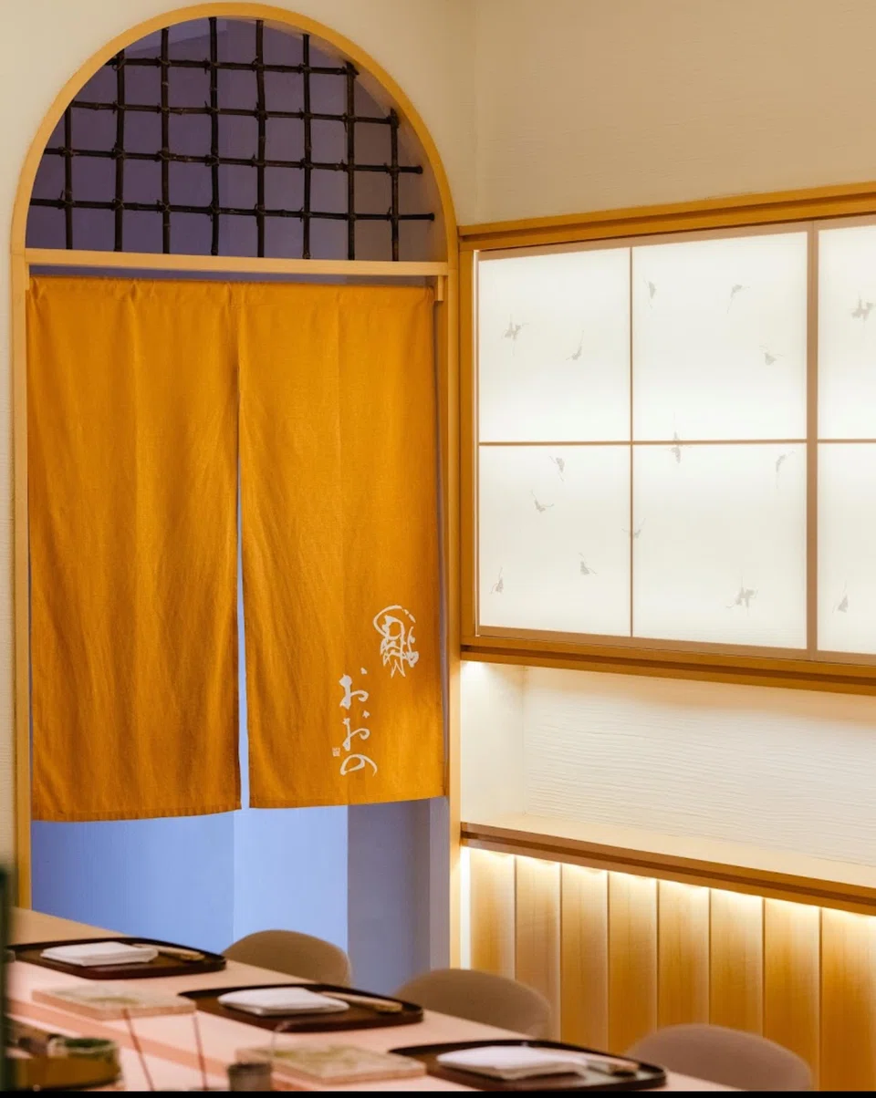 Sushi Oono's upscale interiors.