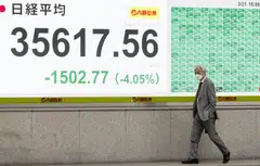 Japan’s Nikkei led the rout in Asia, losing an eye-watering 4.1 per cent and falling to a six-month low as automaker stocks continued to suffer fallout from Trump’s talk of 25 per cent tariffs on imported cars.