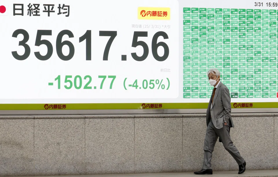 Japan’s Nikkei led the rout in Asia, losing an eye-watering 4.1 per cent and falling to a six-month low as automaker stocks continued to suffer fallout from Trump’s talk of 25 per cent tariffs on imported cars.