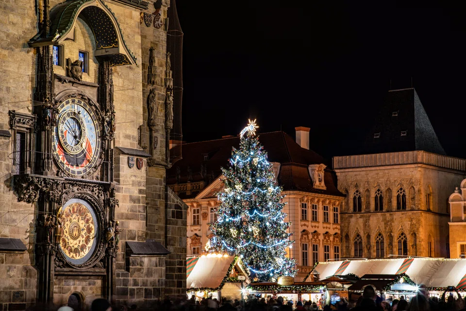 The famed Christmas market at Old Town Square has a sparkling centrepiece.
