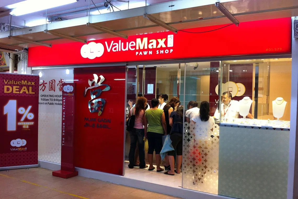 Valuemax's revenue for H1 is up 16.8 per cent to S$268.3 million from a year ago as revenue from its pawnbroking segment has grown 20.2 per cent to S$28 million.
