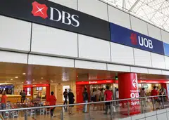 DBS has been downgraded to "neutral" by UBS, while UOB is now UBS' preferred Singapore banking stock.