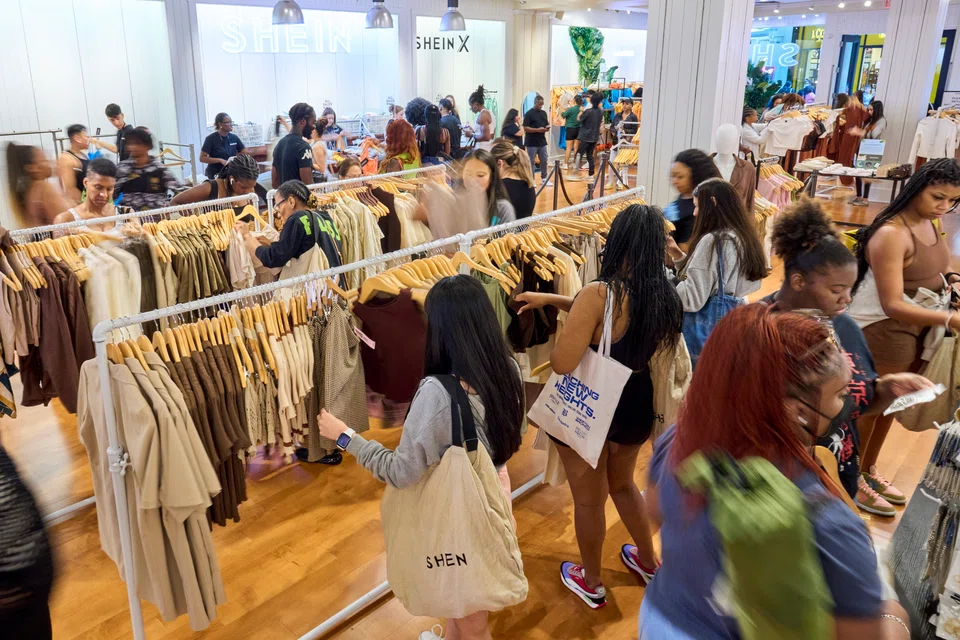 Shoppers at a Shein pop-up in Plano, Texas. The fast fashion retailer has become a target of US lawmakers in both parties.