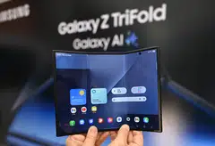 The handset is part of a small subset of folding phones that have two hinges, allowing them to transform into larger, tablet-sized devices.