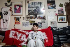 Retired yakuza Mako Nishimura at an interview with AFP at her residence in Gifu, Japan, Sep 28, 2025. 