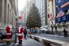 The three main indexes in the US are poised for a third straight yearly gain.