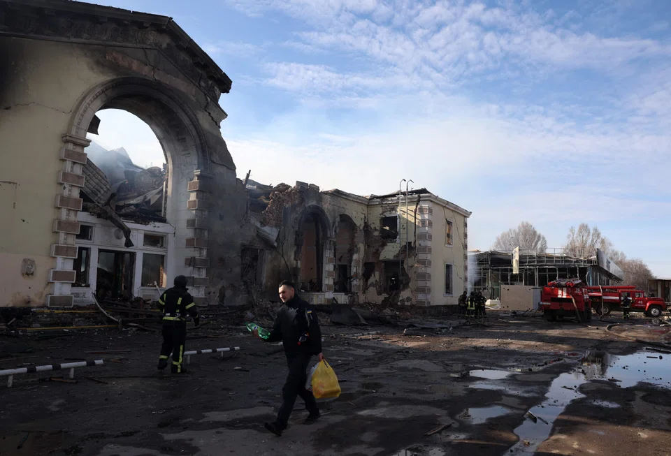 The railway station in Konstyantynivka, Donetsk region has been destroyed by a Russian missile attack. 