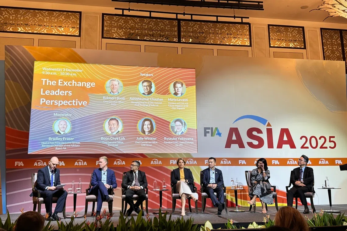 SGX CEO Loh Boon Chye was speaking at a panel with global exchange leaders at the Futures Industry Association (FIA) Asia Derivatives Conference.