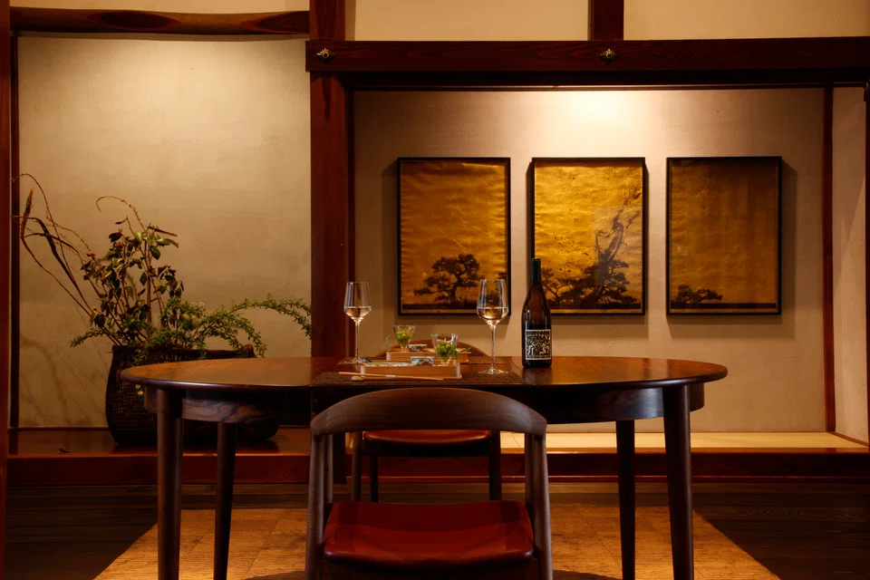 One of the private dining rooms.