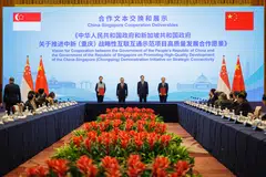 Singapore and China exchanged agreements for cooperation in various areas, including the development of the CCI.