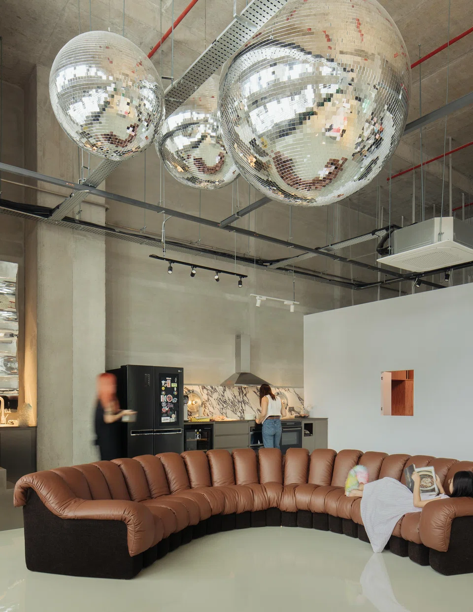 Disco balls lend a sense of fun.