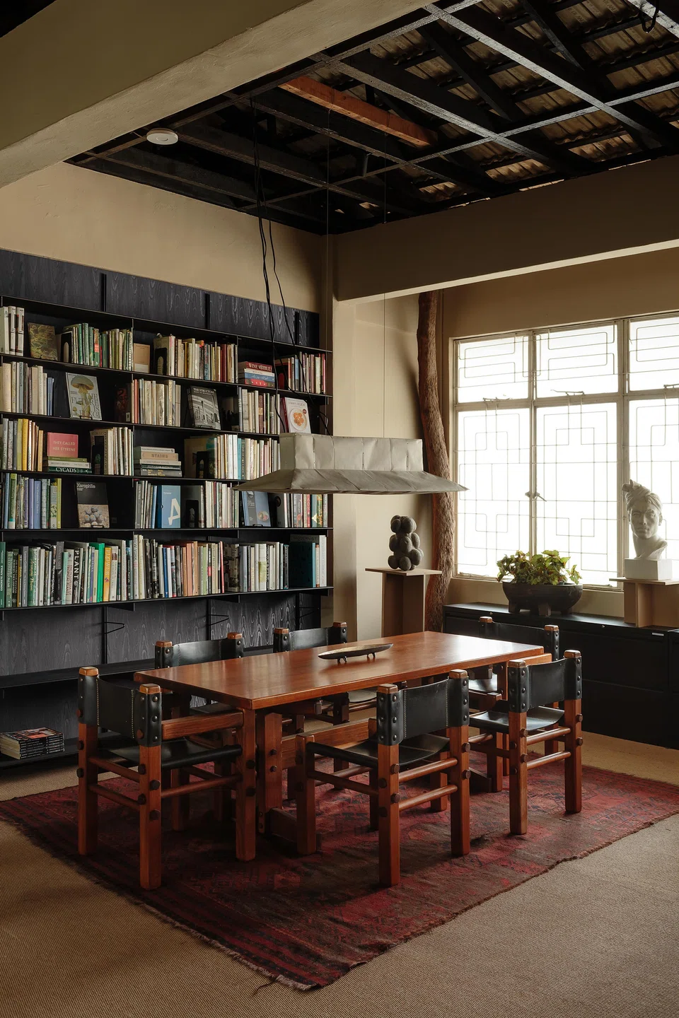 This Humid House's office is filled with vintage furniture.