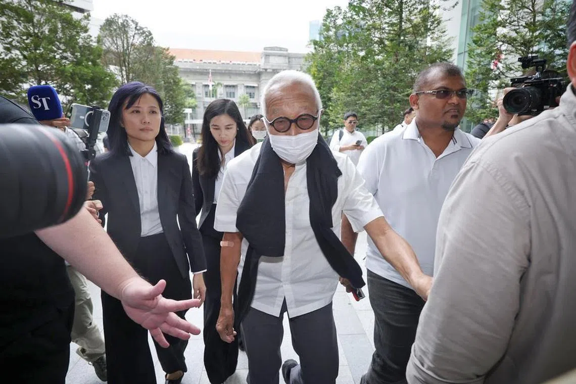 Property tycoon Ong Beng Seng arriving at the State Courts on Aug 15.