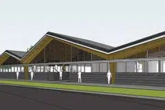 An artist's impression of the future West Coast station on the Cross Island Line. 