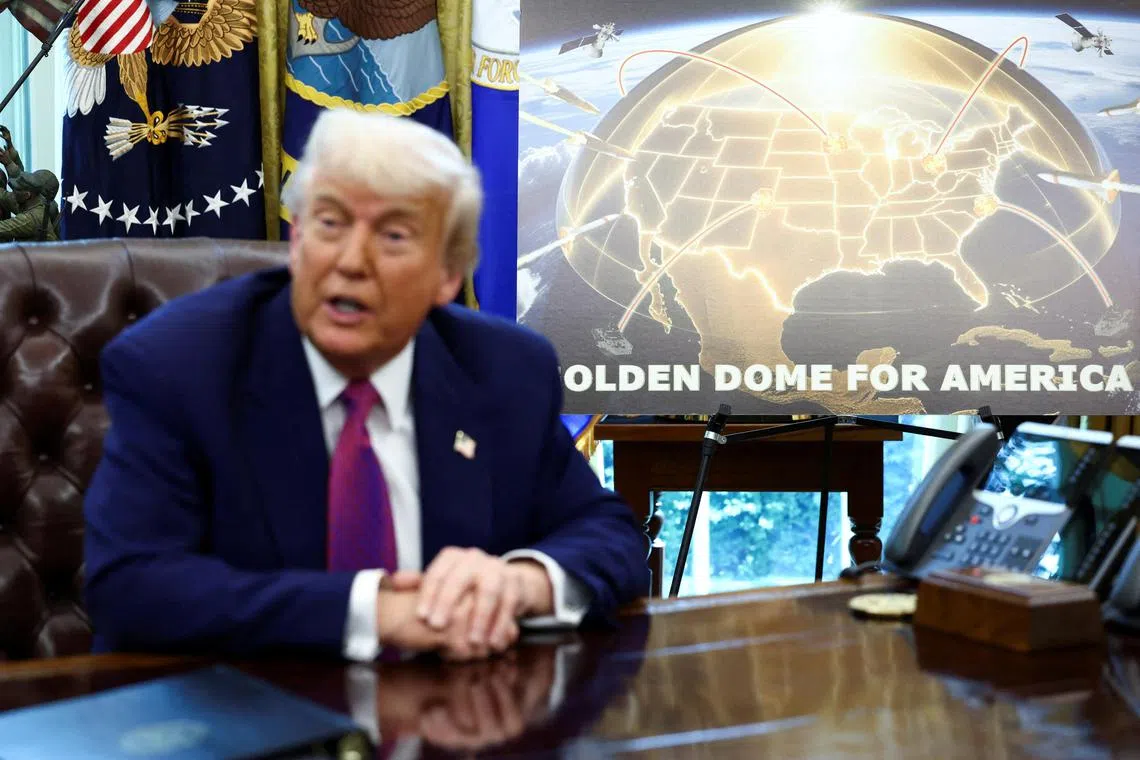 US President Donald Trump unveiled plans for the Golden Dome defence shield in May, which is expected to be completed before the end of his term.