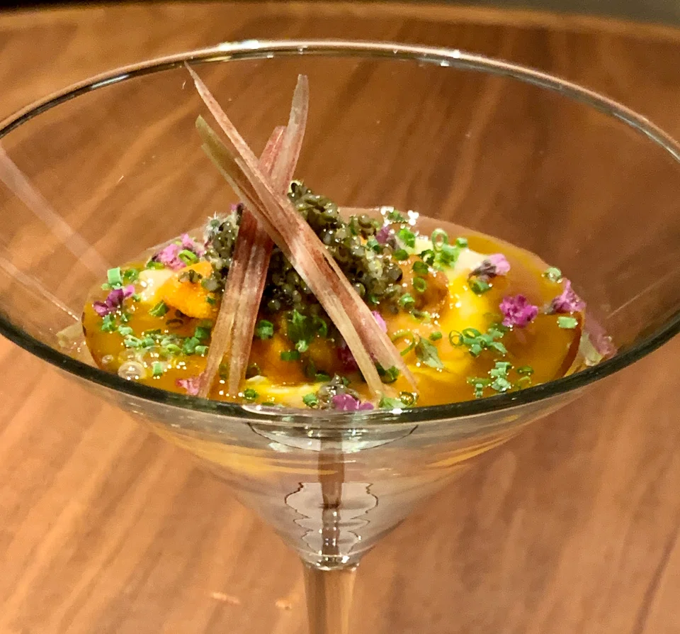Wakuda's fresh yuba with uni and mountain caviar