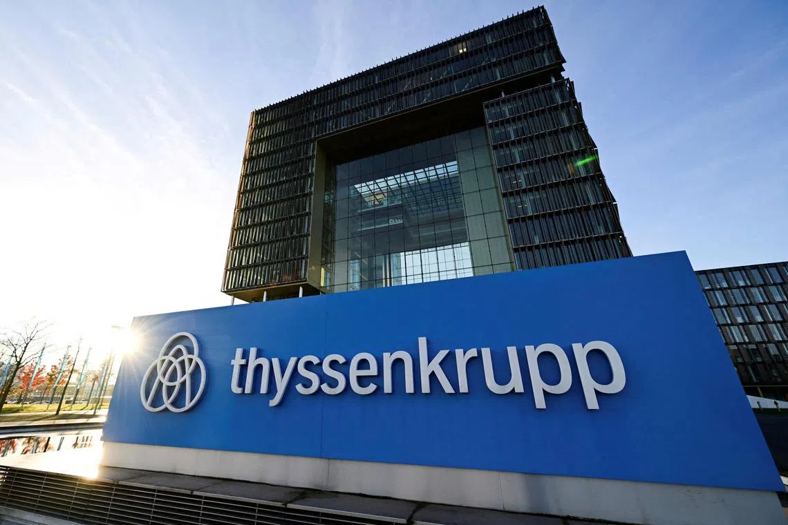 Thyssenkrupp Steel Europe is now valued at 2.4 billion euros in the group’s books, less than half what it was worth two years ago, as the prospects for Europe’s biggest economy continue to darken.