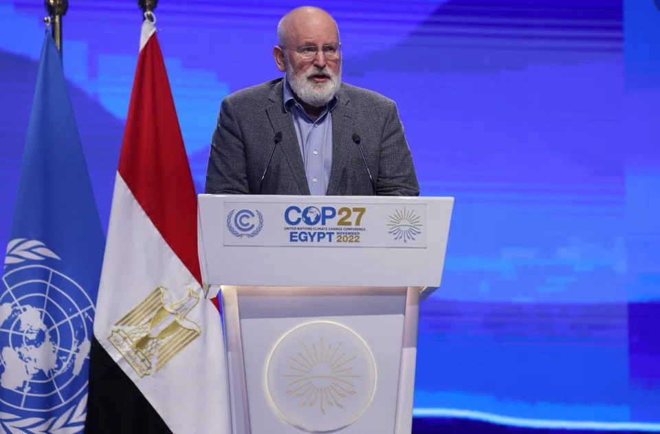 The proposal, set out by EU climate chief Frans Timmermans, came after days of sluggish talks in Sharm El-Sheikh.