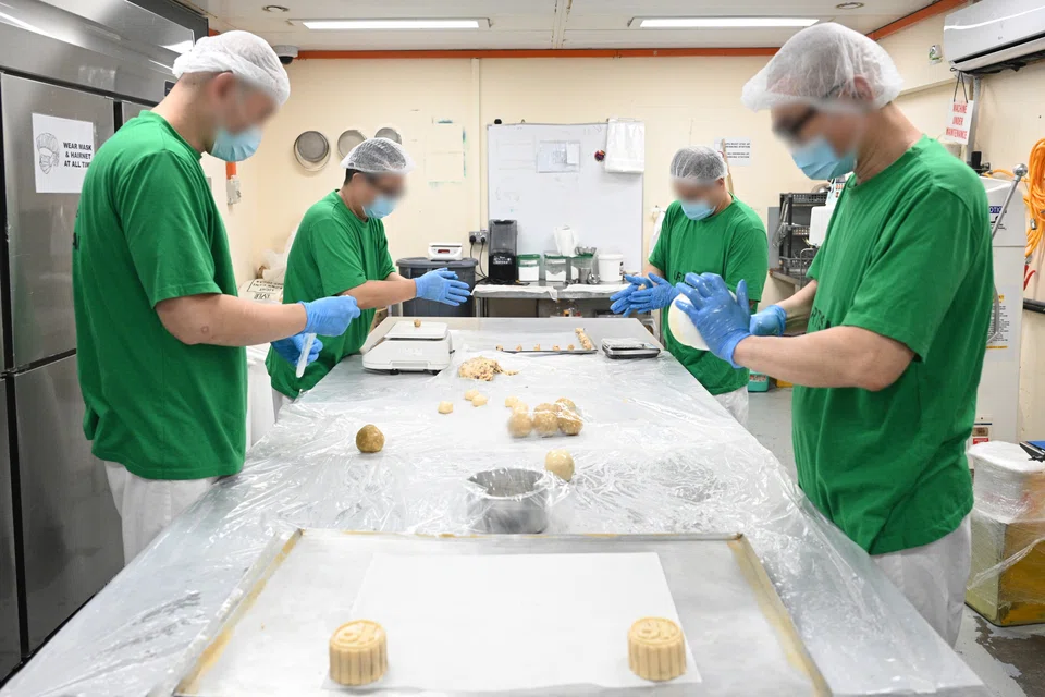 Around 100 inmate-bakers participate in Yellow Ribbon Bakery's rehabilitative work programme.