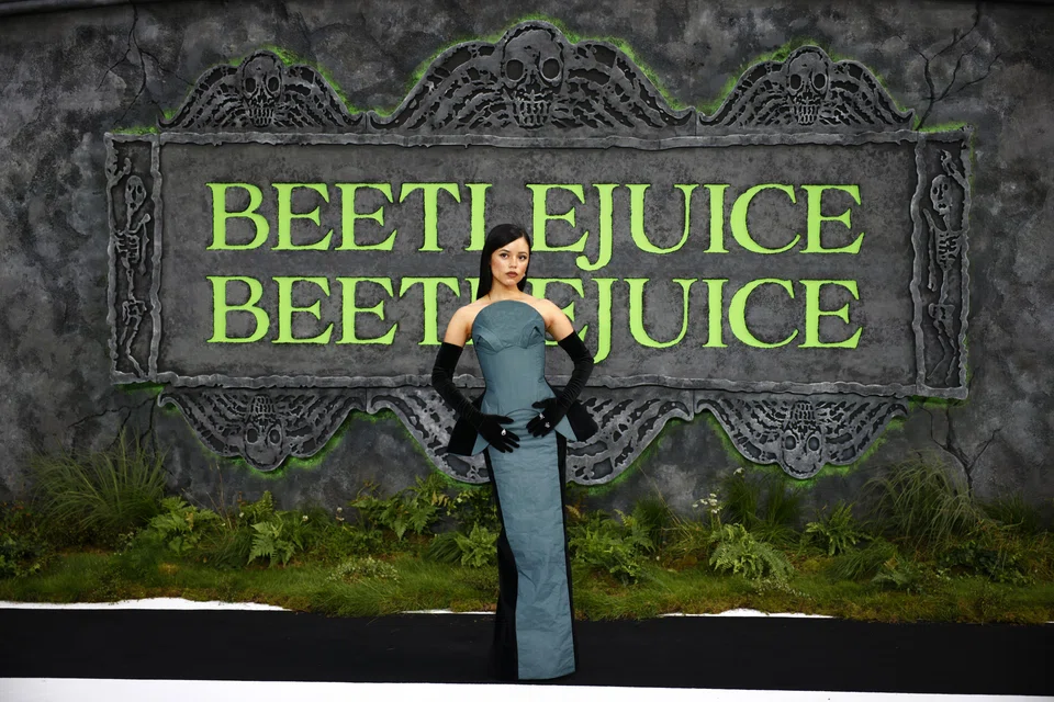 New to the cast are Jenna Ortega (above), Justin Theroux, Monica Bellucci and Willem Dafoe.