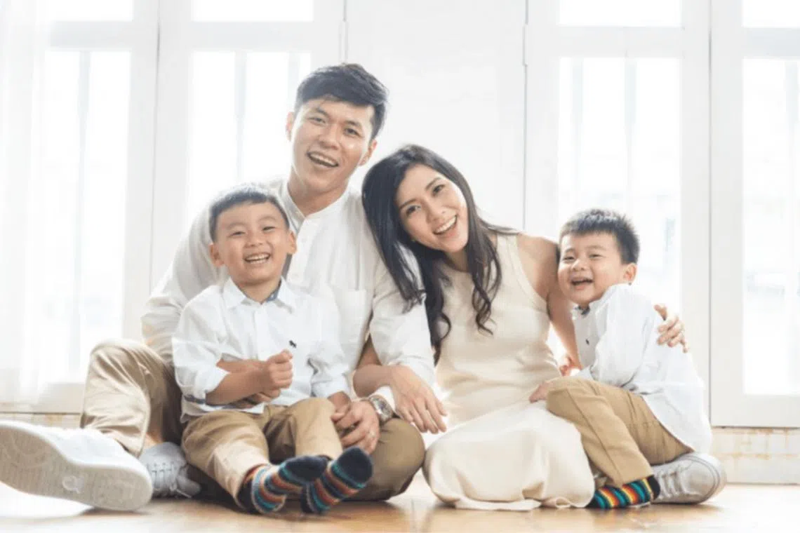 KeaBabies founders Ivan Ong and Jane Neo, with their kids.