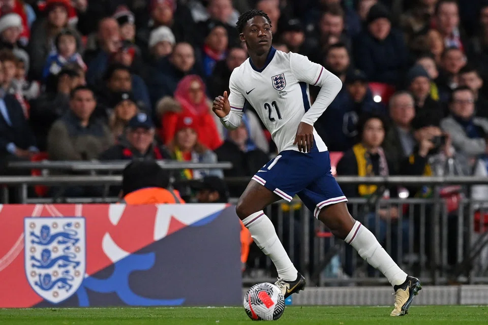 England midfielder Kobbie Mainoo made his international debut against Brazil at Wembley in March 2024.