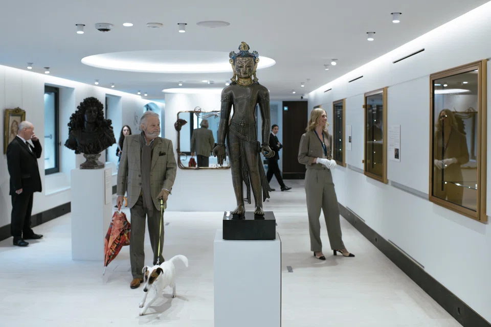 Visitors at Sotheby’s France, the auction house’s new Paris headquarters on Oct 12, 2024. 