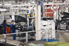 A vehicle assembly line at an auto plant in France. The Europeans should realise that the reason for surging Chinese imports is their own plan to phase out sales of vehicles with internal combustion engines by 2035.