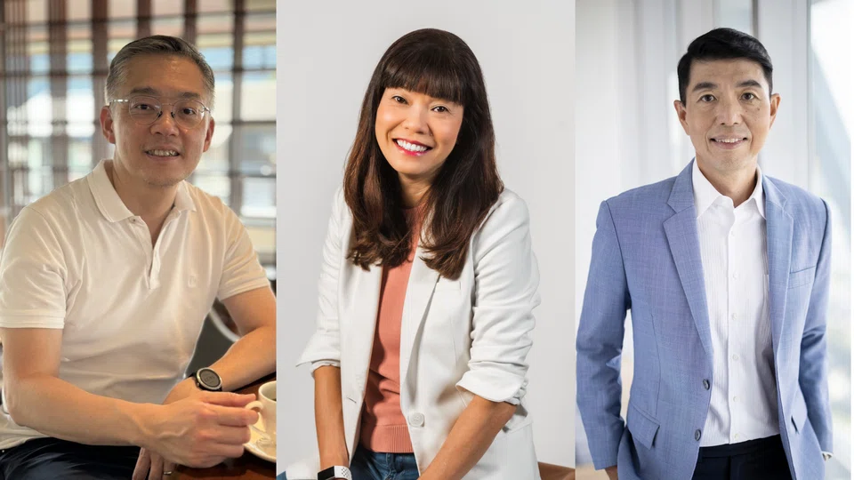 From left: Nomura's Kelvin Ho, AIA Singapore's Wong Sze Keed and Dell's Ng Tian Beng.